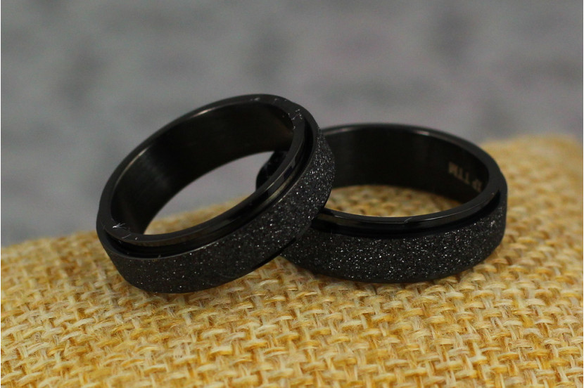 Кільце Xuping Jewelry шліфовка блек ган 16