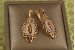 Сережки Xuping Jewelry східний край 3.3 см золотисті