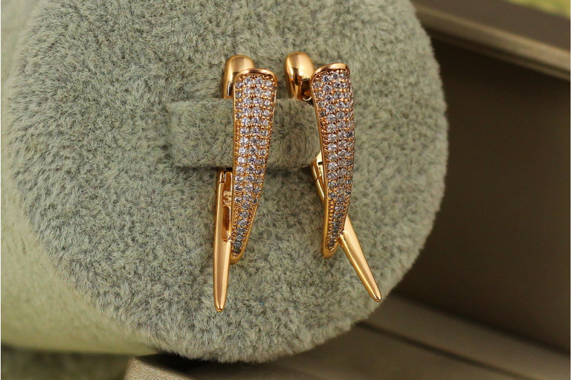 Сережки Xuping Jewelry ріг достатку 2.7 см золотисті