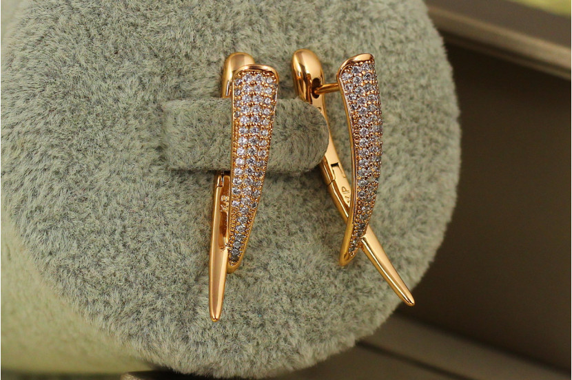 Сережки Xuping Jewelry ріг достатку 2.7 см золотисті