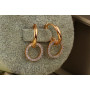 Сережки Xuping Jewelry тонке кільце в кільці 2.2 см золоті