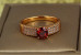 Кільце Xuping Jewelry свято життя з червоним каменем р 19 золотисте