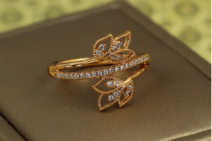 Кільце Xuping Jewelry молоде листя р 16 золотисте