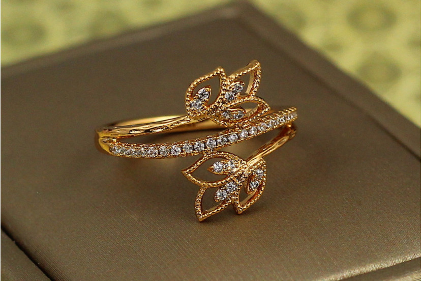 Кільце Xuping Jewelry молоде листя р 19 золотисте