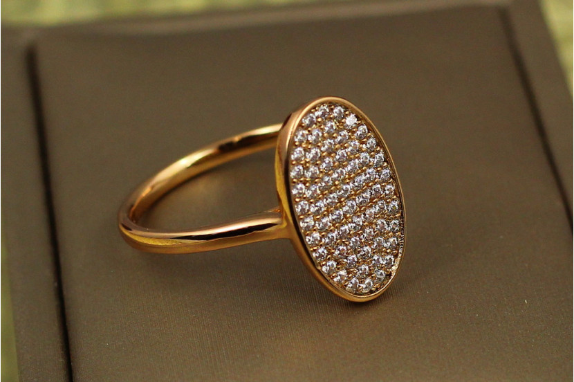 Кільце Xuping Jewelry прекрасний овал р 16 золотисте