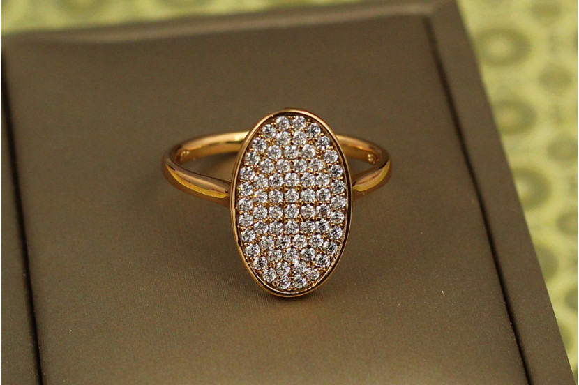 Кільце Xuping Jewelry прекрасний овал р 16 золотисте