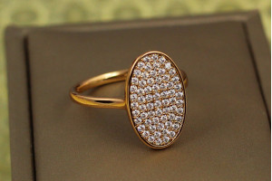 Кільце Xuping Jewelry прекрасний овал р 17 золотисте