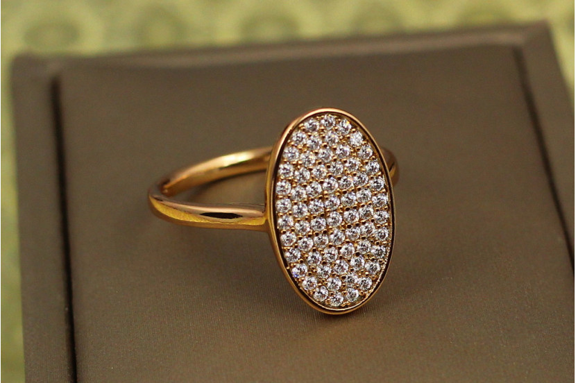 Кільце Xuping Jewelry прекрасний овал р 17 золотисте