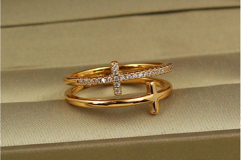 Кільце Xuping Jewelry разом знову р 17 золотисте