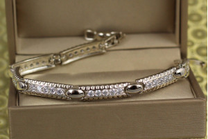 Браслет Xuping Jewelry арія 19 см 6 мм сріблястий