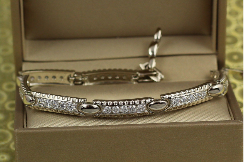 Браслет Xuping Jewelry арія 19 см 6 мм сріблястий