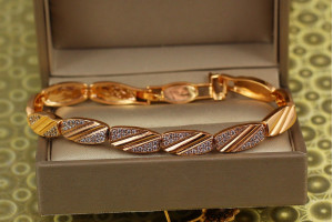 Браслет Xuping Jewelry градієнт 17 см 7 мм золотистий