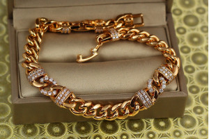 Браслет Xuping Jewelry ілюзія 17 см 8 мм золотистий