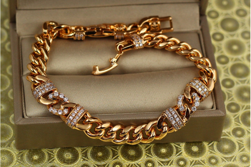 Браслет Xuping Jewelry ілюзія 20 см 8 мм золотистий