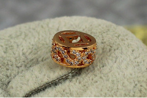 Кулон шарм Xuping Jewelry хвиля 11 мм золотистий