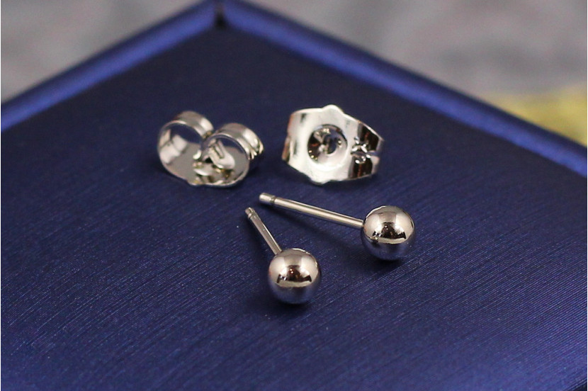 Сережки гвоздики Xuping Jewelry кульки 4 мм сріблясті