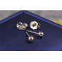 Сережки гвоздики Xuping Jewelry кульки 4 мм сріблясті