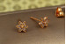 Сережки гвоздики Xuping Jewelry ала квіточка 7 мм золотисті