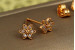 Сережки гвоздики Xuping Jewelry ала квіточка 7 мм золотисті