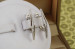 Сережки Xuping Jewelry гострий ромб 2.5 см сріблясті