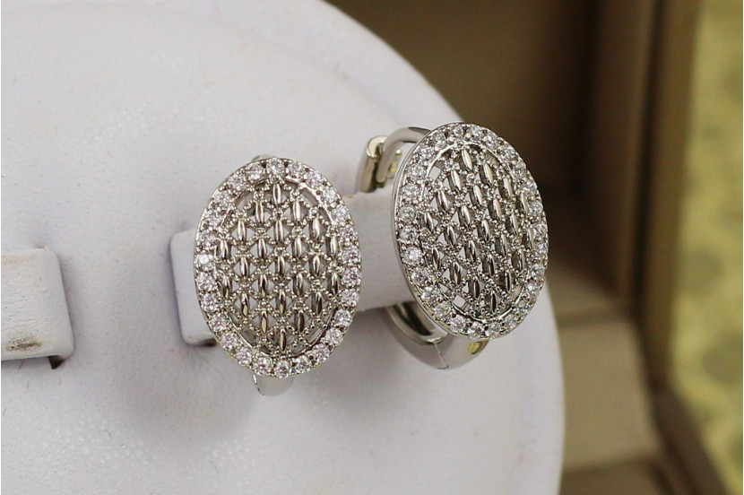 Сережки Xuping Jewelry мушкетер 1.5 см сріблясті