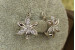Сережки Xuping Jewelry жоржина 1.6 см сріблясті