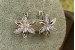 Сережки Xuping Jewelry жоржина 1.6 см сріблясті