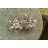 Сережки Xuping Jewelry жоржина 1.6 см сріблясті