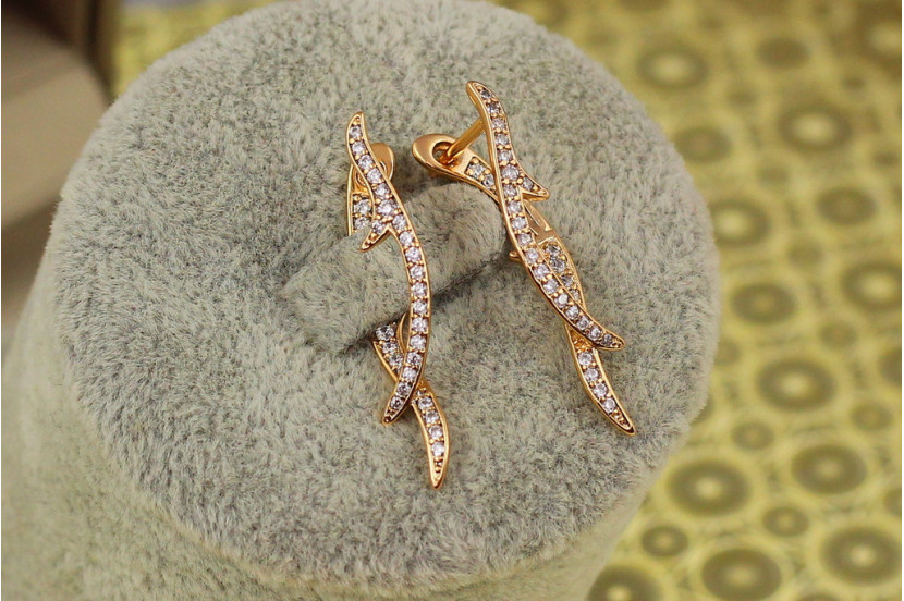 Сережки Xuping Jewelry Коза ностра 3 см золотисті