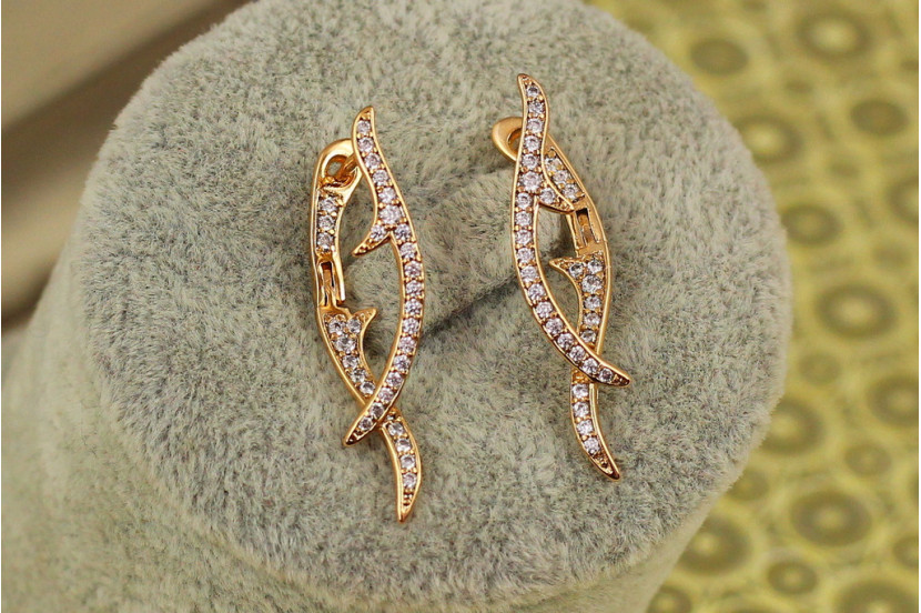 Сережки Xuping Jewelry Коза ностра 3 см золотисті
