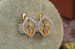 Сережки Xuping Jewelry пелюстка з родієм1.5 см золотисті