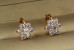 Сережки Xuping Jewelry ніжна квітка 1.2 см золотисті