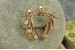 Сережки Xuping Jewelry складений віял 2 см золотисті