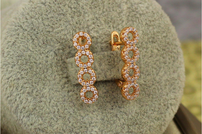 Сережки Xuping Jewelry повітряні кульки 2 см золотисті