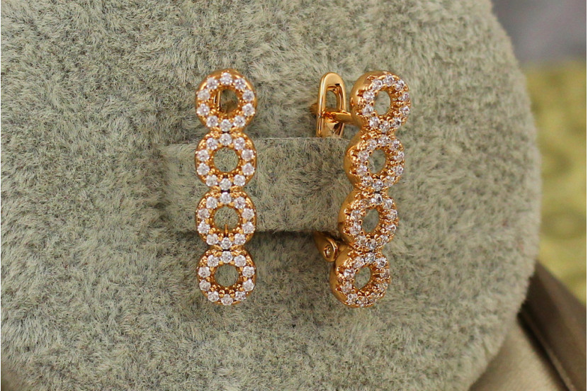 Сережки Xuping Jewelry повітряні кульки 2 см золотисті