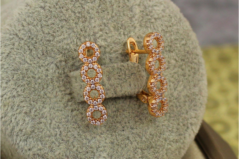 Сережки Xuping Jewelry повітряні кульки 2 см золотисті