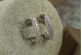 Сережки Xuping Jewelry три доріжки з фіанітів 1.9 см сріблясті