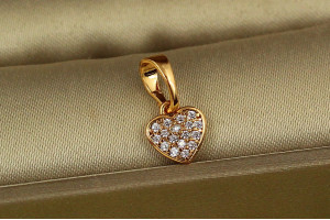 Кулон Xuping Jewelry маленьке серце 8 мм золотистий