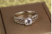 Кільце Xuping Jewelry Ліана з білим каменем р 17 сріблясте