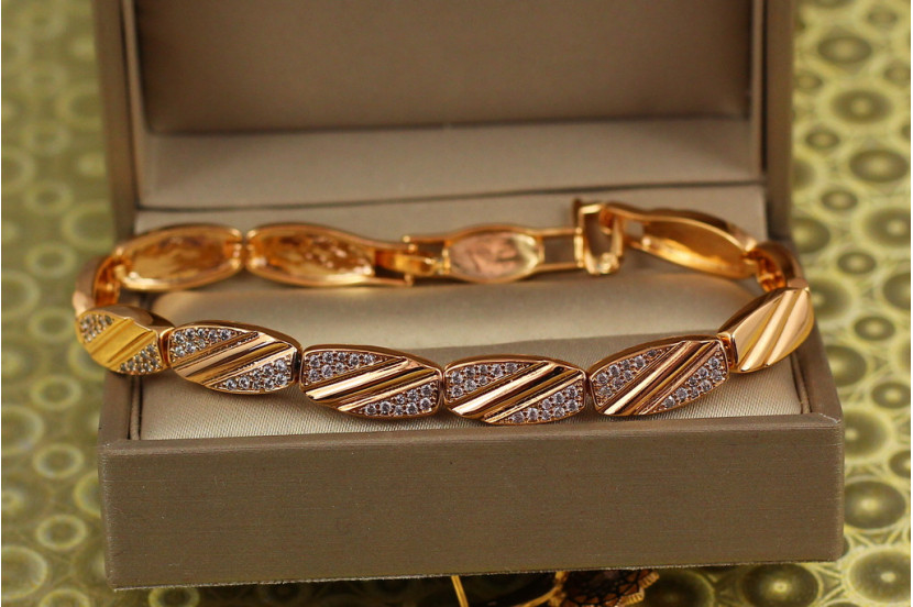 Браслет Xuping Jewelry градієнт 21 см 7 мм золотистий