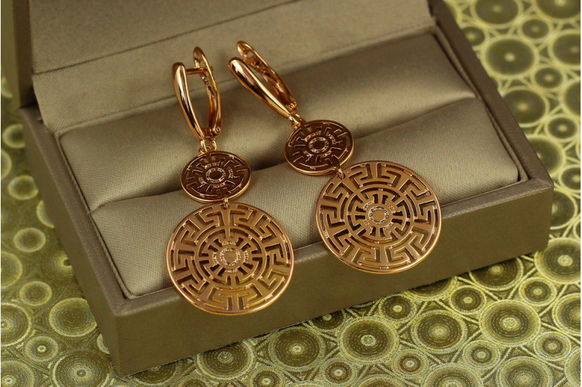 Сережки Xuping Jewelry підвіски містерія 4.7 см золотисті