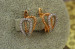 Сережки Xuping Jewelry дві петельки з родієм 1,4 см золотисті