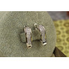 Сережки Xuping Jewelry хвиля з двома доріжками 1,7 см сріблясті