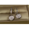 Сережки підвіски Xuping Jewelry Версаче круглі 3 см сріблясті