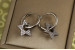 Сережки Xuping Jewelry зірки з камінням 2 см сріблясті