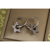 Сережки Xuping Jewelry зірки з камінням 2 см сріблясті