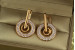 Сережки Xuping Jewelry орбіта 2.5 см золотисті