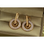 Сережки Xuping Jewelry орбіта 2.5 см золоті