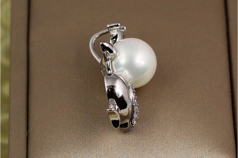 Кулон Xuping Jewelry перлова пташка 2,5 см сріблястий
