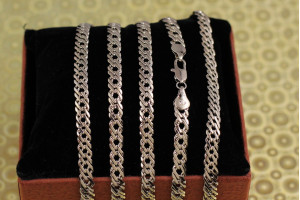 Цепка Xuping Jewelry ромб 60 см 5 мм сріблястий